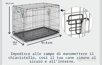 Gabbia per cani taglia media/grandi 92x58x62