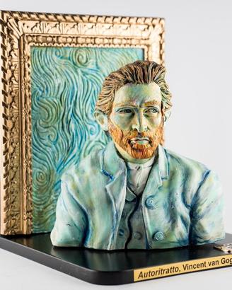 Van Gogh Autoritratto 3D in resina dipinto a mano 