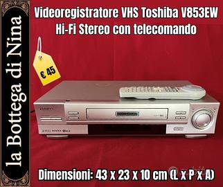 Videoregistratore VHS Toshiba V853EW Hi-Fi Stereo