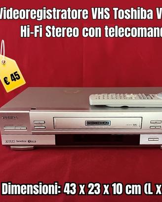 Videoregistratore VHS Toshiba V853EW Hi-Fi Stereo