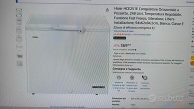 Congelatore a pozzetto haier HCE251E