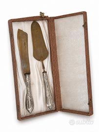 Set vintage in argento per servire dolci e torte