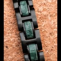 Bracciale uomo - Holzkern marmo verde