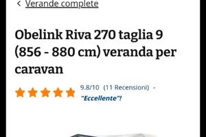 veranda roulotte campeggio camping obelink
