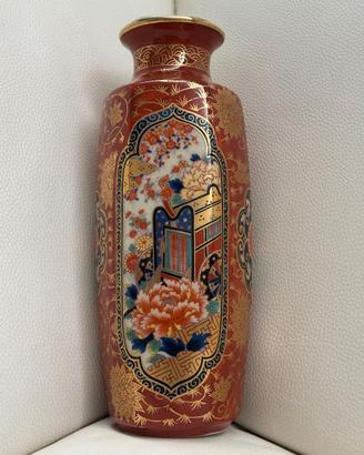 Vaso esagonale Kutani porcellana giapponese