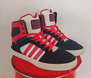 Scarpe Adidas NEO Bianco Rosso Nero 44