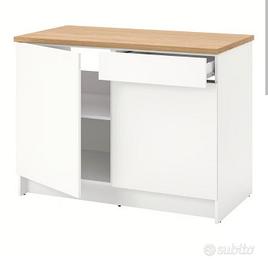 Mobile base con ante e cassetto, bianco 