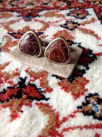 Gemelli per camicia vintage metallo/coccodrillo