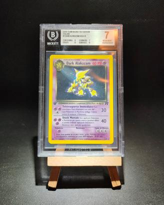 Carta Pokémon BGS 7 Dark Alakazam TR 1 1ED Ita Nm