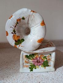 Portaoggetti ceramica forma d grammofono-Vintage