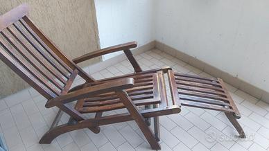Sedia sdraio in legno