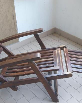 Sedia sdraio in legno