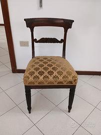 Sedie antiche in noce intagliato