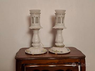 coppia di lampade in ceramica di Bassano, anni 50'