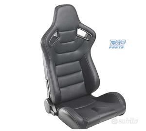 SEDILE SPORTIVO SEMI BAQUET STILE RS PELLE NERA