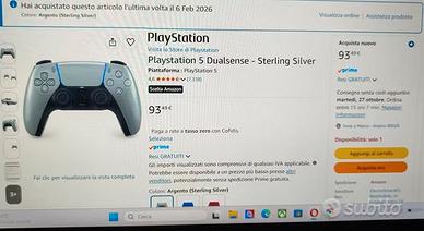 Controller PS5 DualSense Sterling Silver Originale