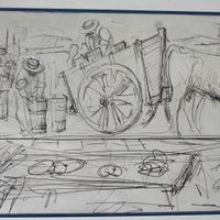 Guttuso Renato (attribuito)- VENDEMMIA SICILIANA