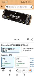 Corsair nvme MP600 CORE XT (Gen4) 1TB