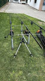 Rod Pod da pesca completo + 3 segnalatori 