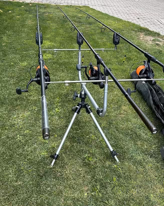 Rod Pod da pesca completo + 3 segnalatori 
