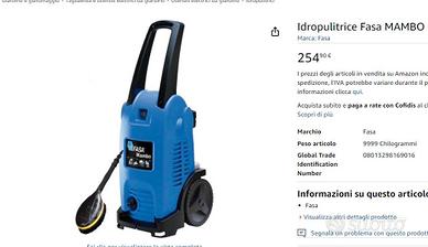 Idropulitrice fasa mambo  acqua fredda