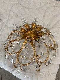 Lampadario in foglia d’oro