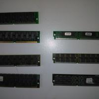 Lotto 7 barrette RAM 72 pins FPM EDO 4 8 Mbytes