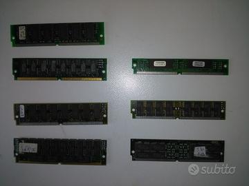 Lotto 7 barrette RAM 72 pins FPM EDO 4 8 Mbytes