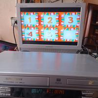 lettore DVD VHS combo videoregistratore panasonic