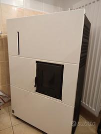 stufa pellet 7 kw slim Completa di tubazioni 