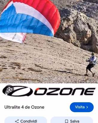 Parapendio leggero  ozone ultralite 4 taglia 21 
