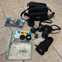 Set Nikon F50D obiettivo, flash e accessori