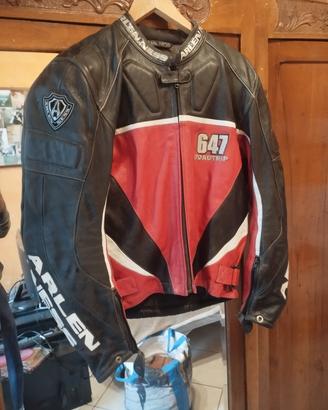 Giacca da moto arlen Ness taglia 50 pelle canguro