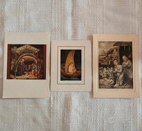 3 Piccole Stampe d'Arte Natività Anni 50/60
