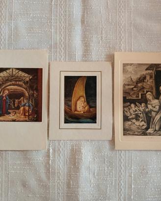 3 Piccole Stampe d'Arte Natività Anni 50/60