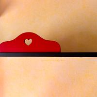 Mensole legno artigianali camera bambino con cuore