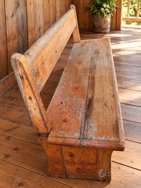 Panca rustica antica in legno