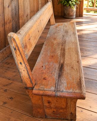 Panca rustica antica in legno