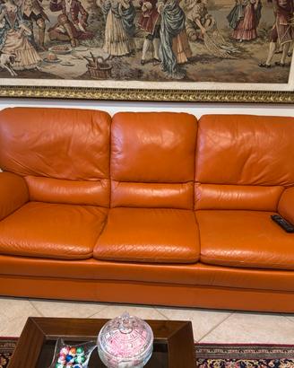 Divano  2 posti e 3 posti in pelle