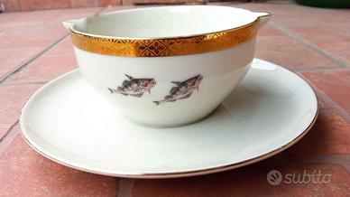 Salsiera pesce Koenig Porzellan Bavaria Anni 60