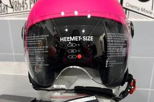 CASCO DIEFFE BABY VISIERA ELICOTTERO FUCSIA OPACO