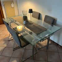 Tavolo Effezeta in vetro allungabile