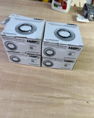 Lotto 4 faretti da incasso orientabili inox 230V