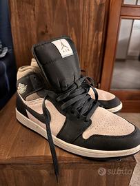 Scarpe nike air jordan scamosciate verde-beije n45