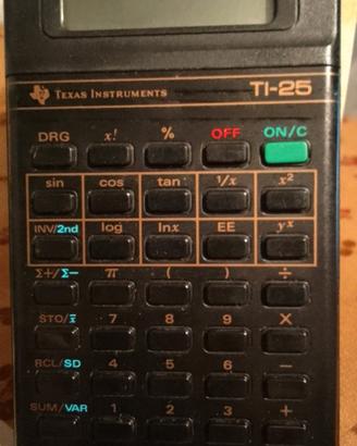 CALCOLATRICE TASCABILE TEXAS INSTRUMENT TI-25