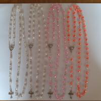 100 Rosari acrilici sfaccettati AB 5mm Chiari