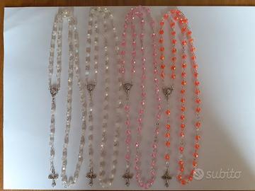 100 Rosari acrilici sfaccettati AB 5mm Chiari