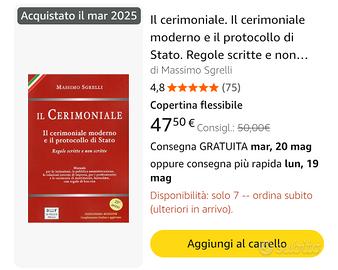Libro Il cerimoniale moderno e protocollo di Stato