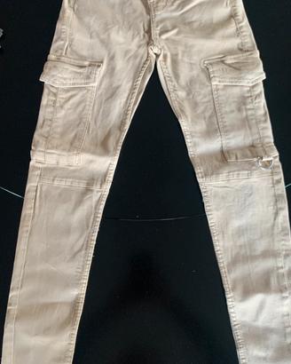 Pantaloni skinny Bershka beige taglia 34