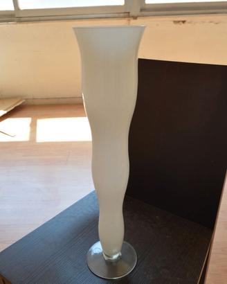 Vaso vetro bianco/trasparente
